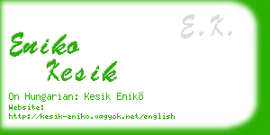 eniko kesik business card
